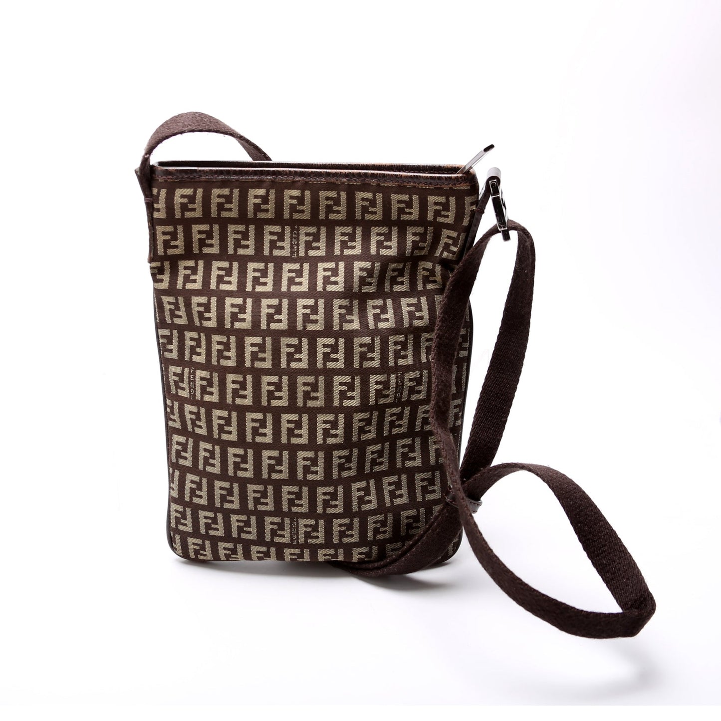 Fendi 8BT079 Zucchino Flat Small Shoulder Bag