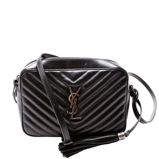 Saint Laurent Lou Camera Quilted 612544 Black Bag
