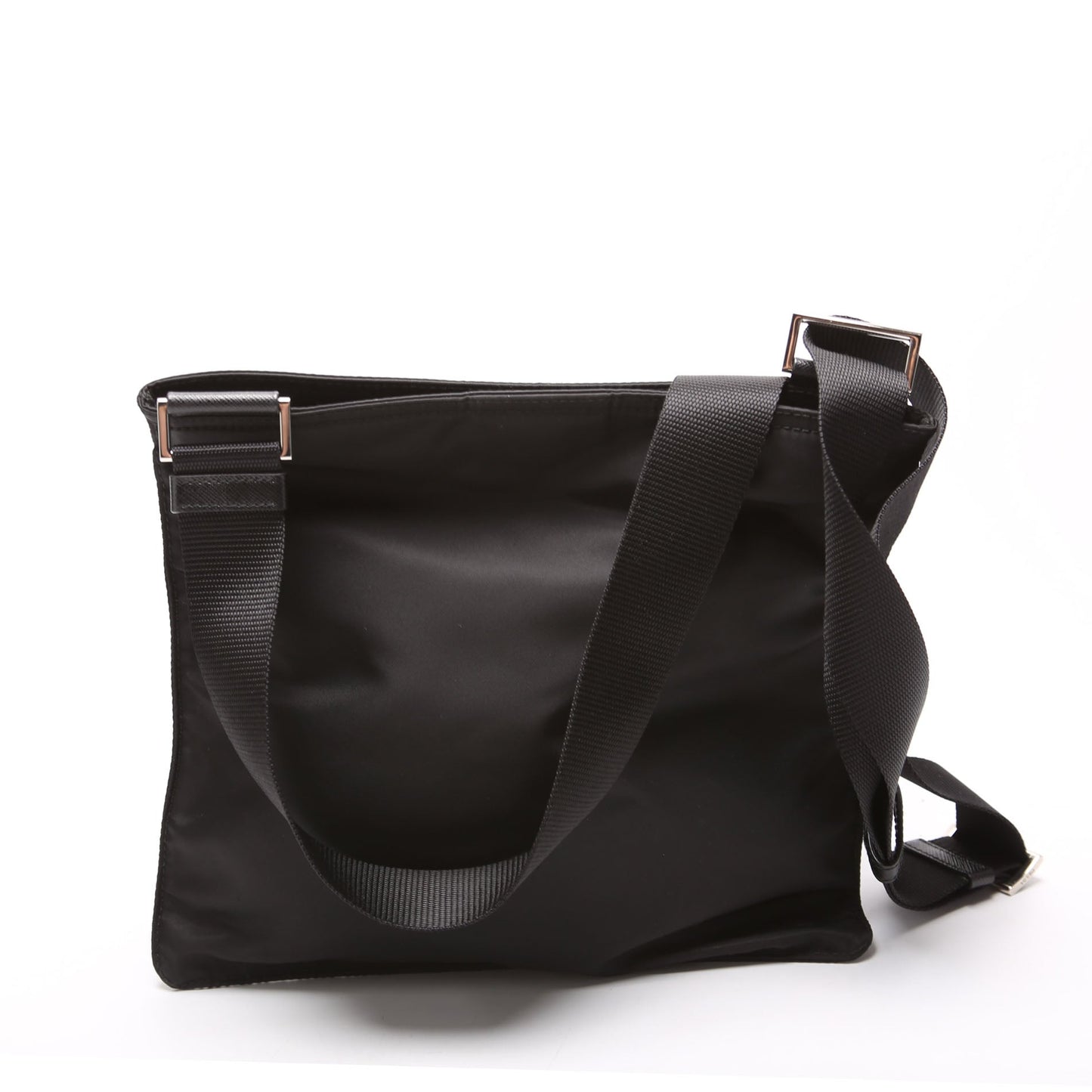 Prada Nylon Flat Small Messenger Black Bag