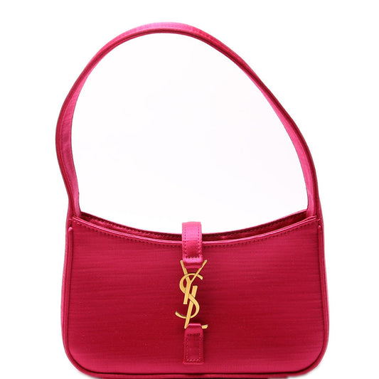 Saint Laurent 710318 Le 5 A 7 Mini Hobo Satin Pink Bag