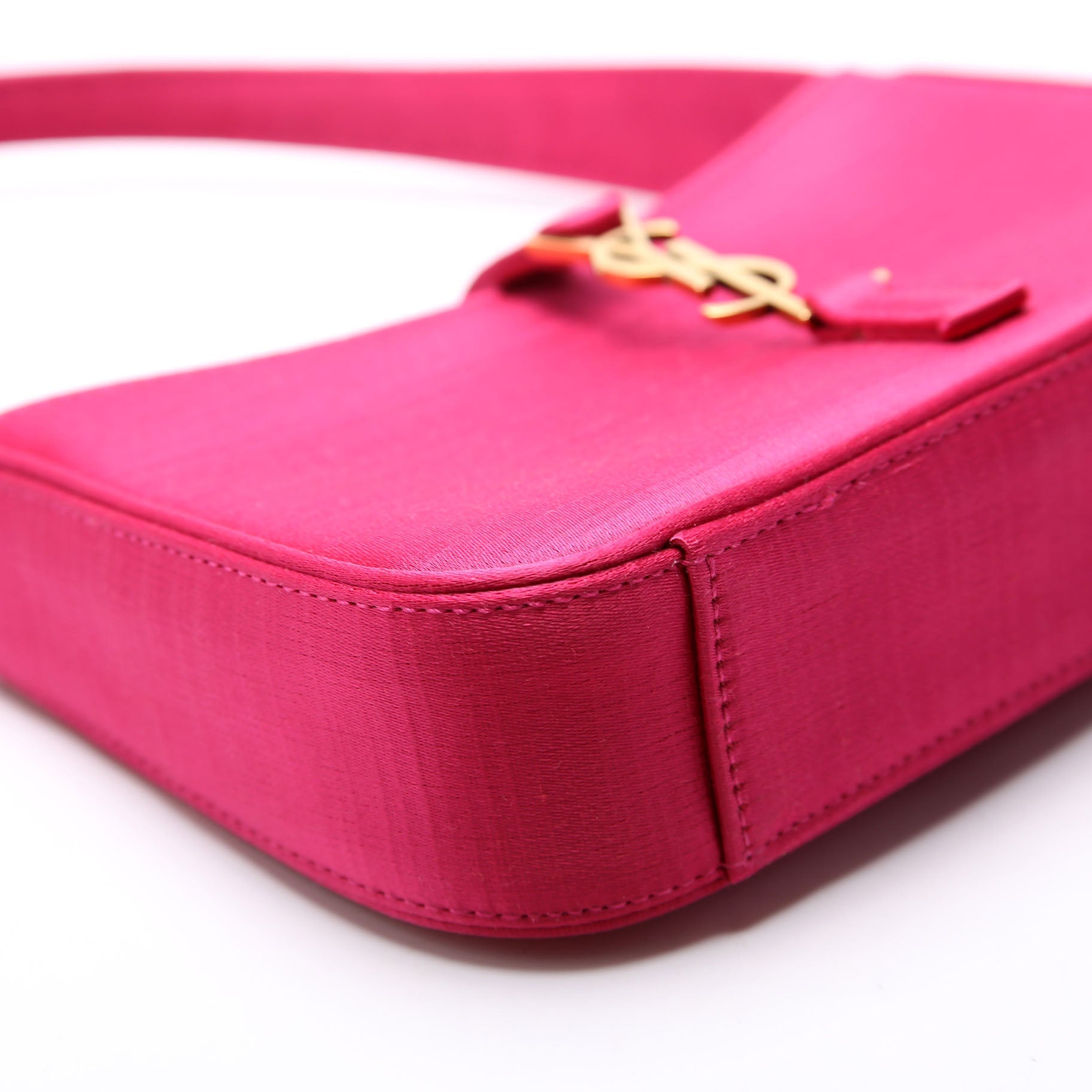 Saint Laurent 710318 Le 5 A 7 Mini Hobo Satin Pink Bag