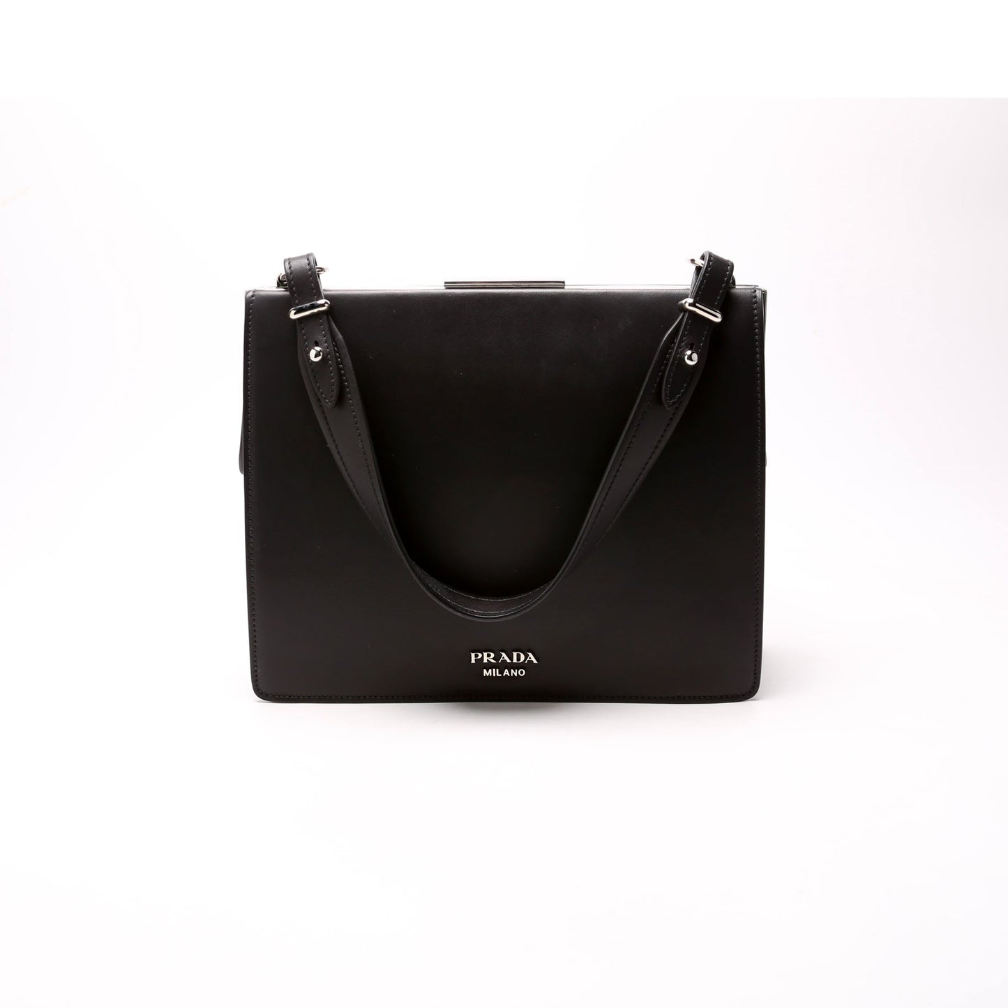 Prada City Calfskin Palm Tree Print Frame Bag
