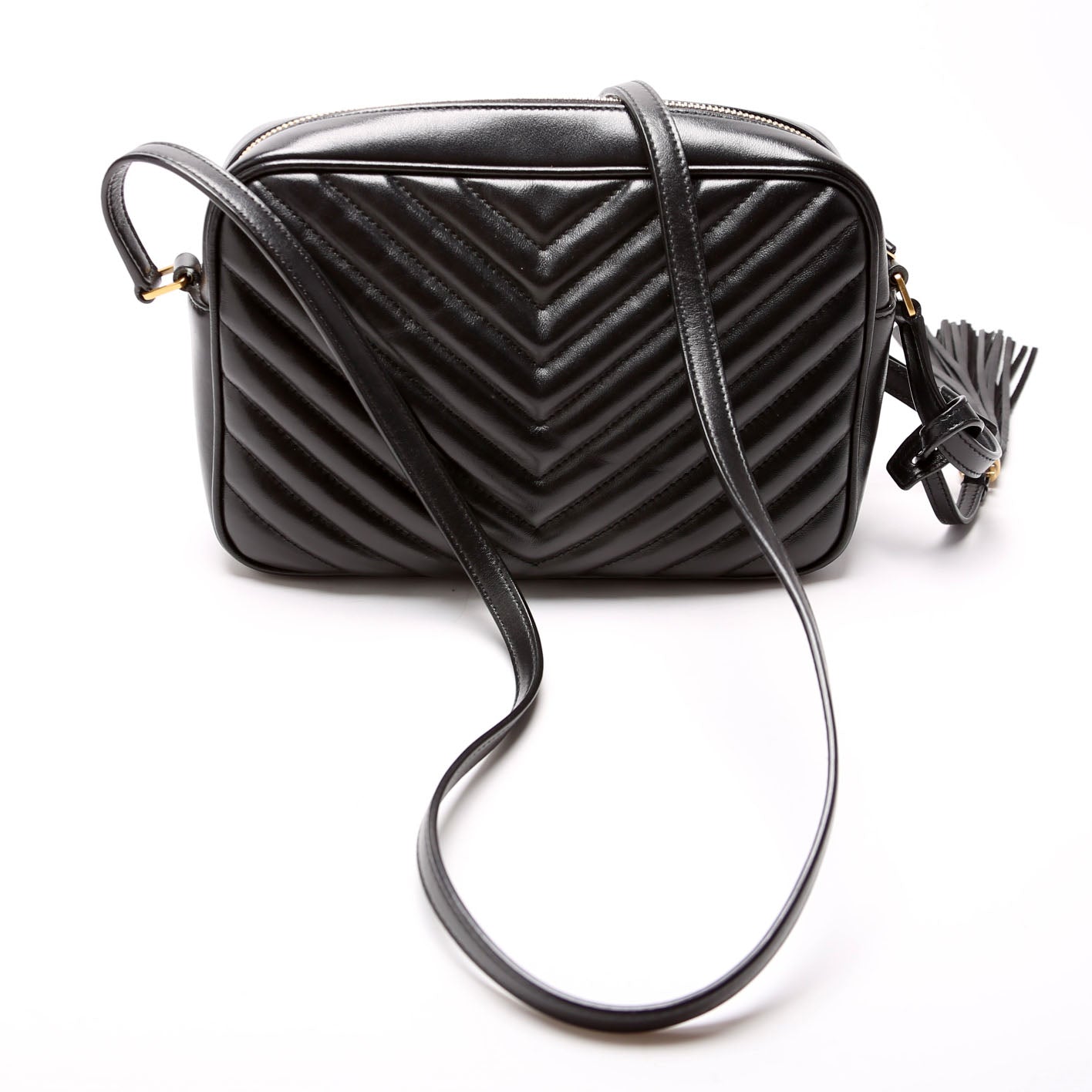 Saint Laurent Lou Camera Quilted Black Bag