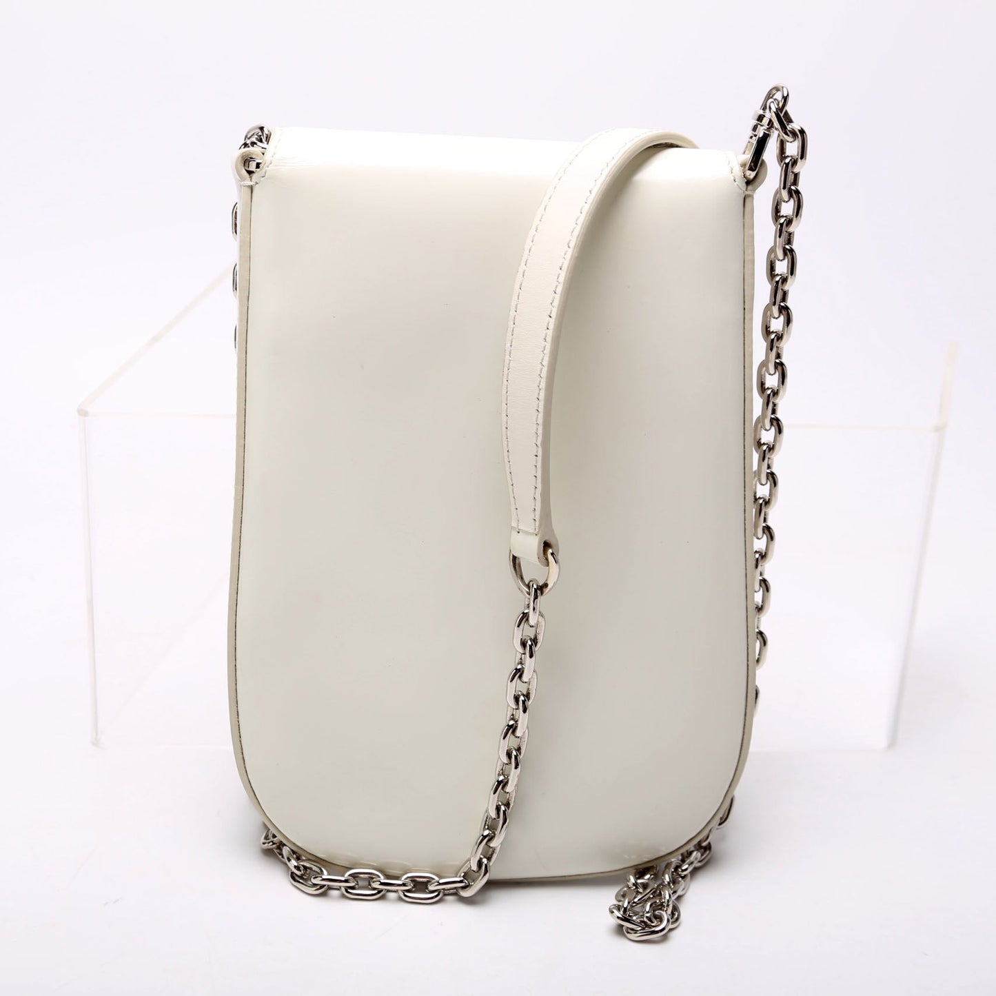 Prada Cleo Brushed Leather Mini Crossbody White Bag