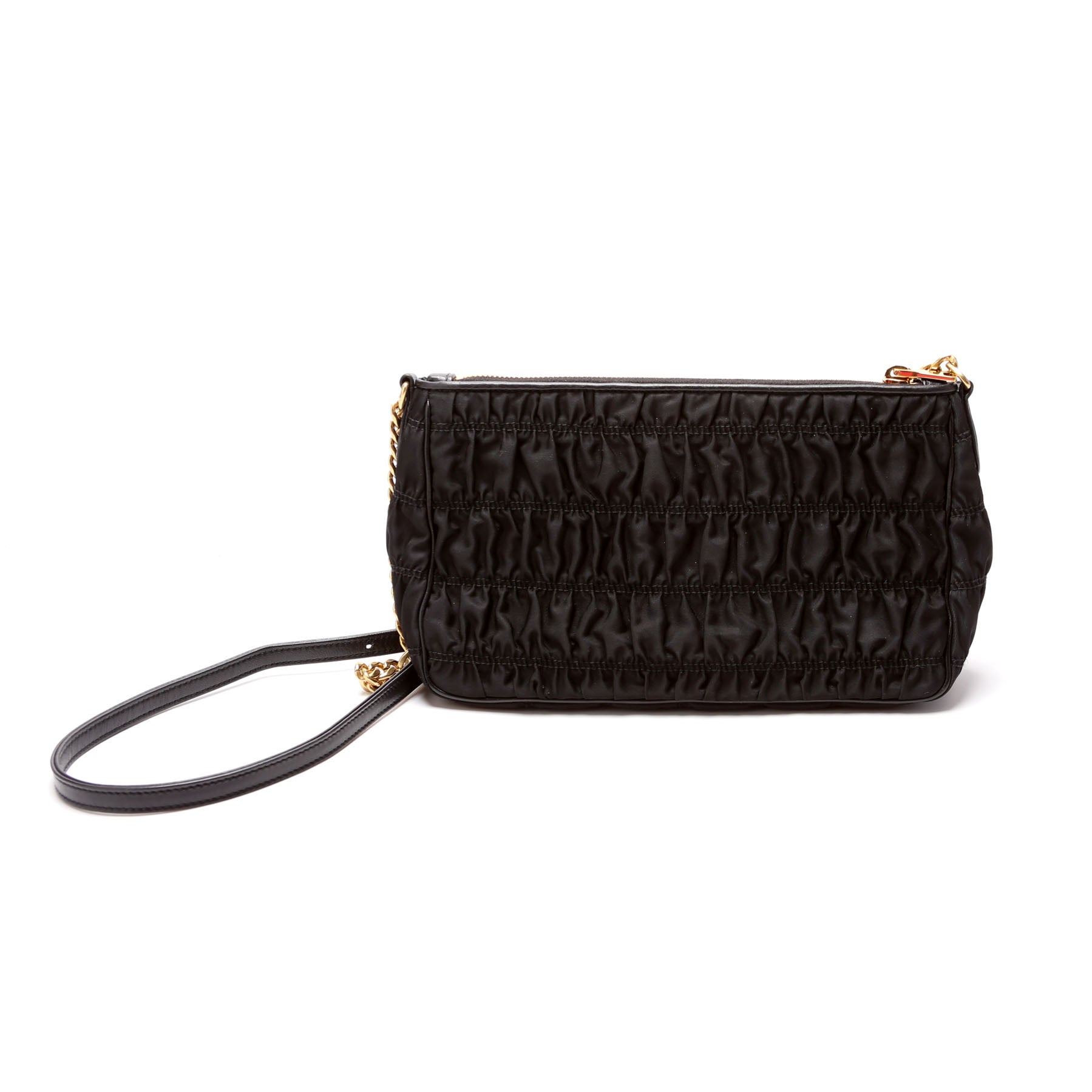 Prada Tessuto Nylon Gaufre Crossbody Black Bag