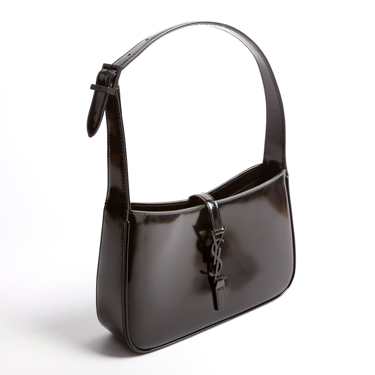 Saint Laurent 657228 Le 5 A 7 Hobo Leather Black Bag