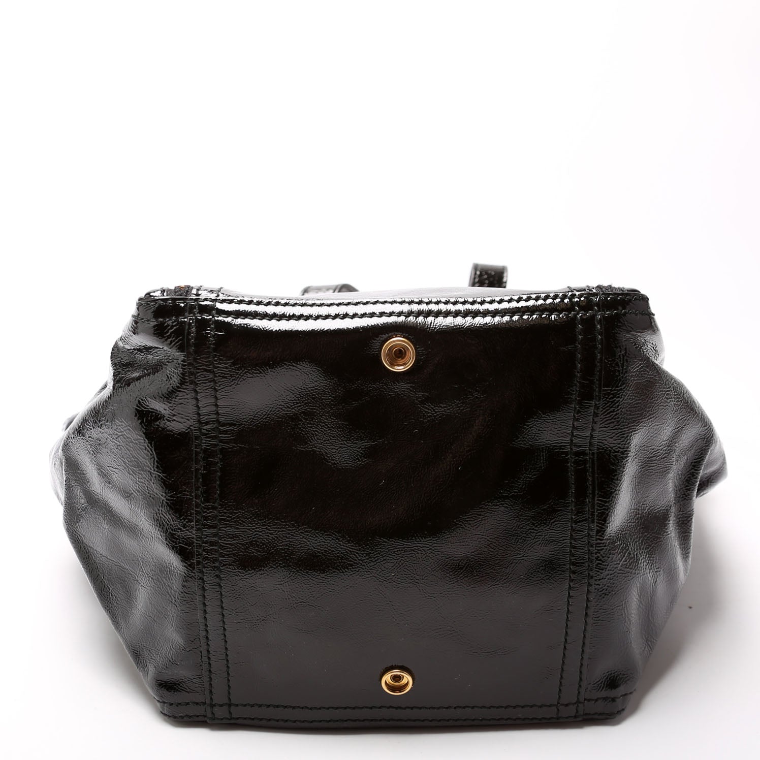 Saint Laurent 175884 Downtown Patent Leather Tote Black Bag