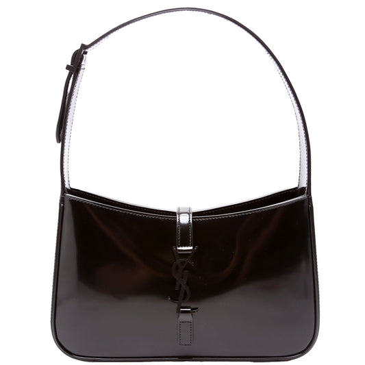 Saint Laurent 657228 Le A 7 Hobo Monochrome Patent Black Bag