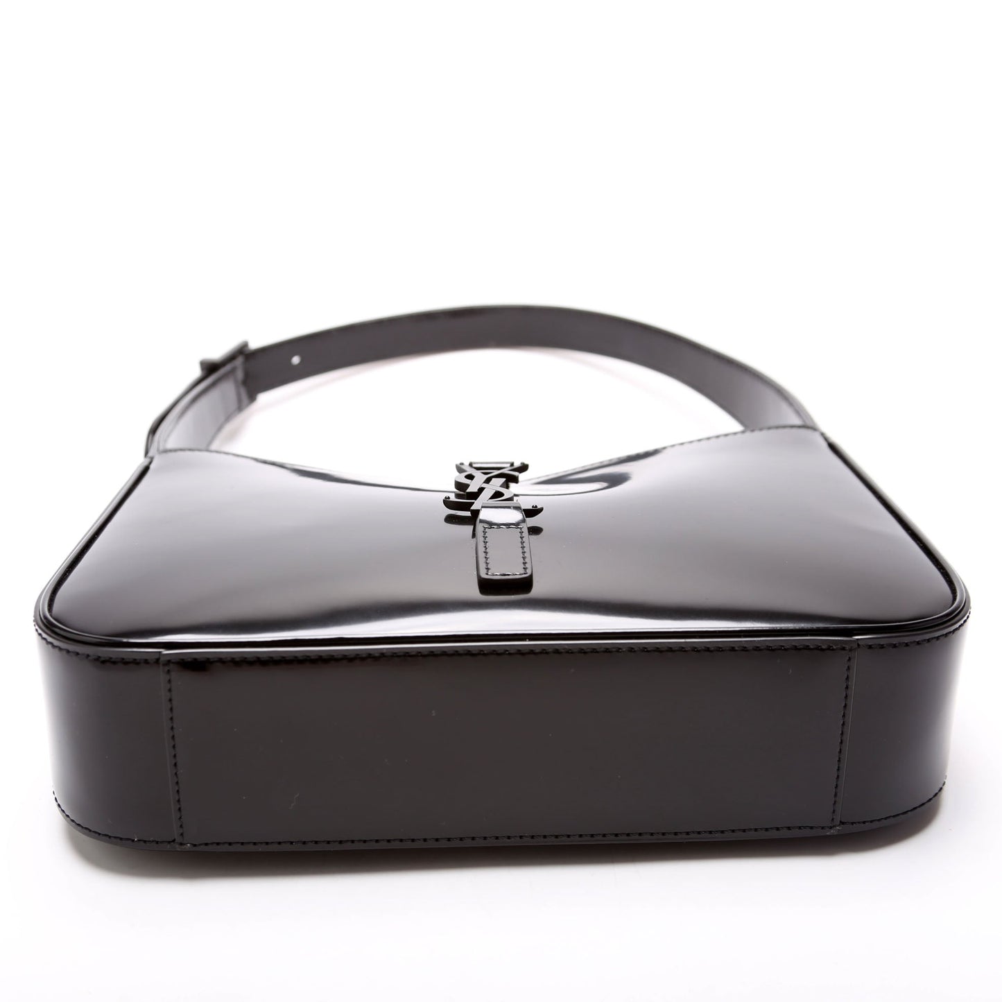 Saint Laurent 657228 Le A 7 Hobo Monochrome Patent Black Bag