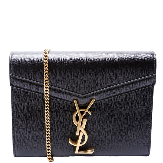 Saint Laurent 582334 Cassandra Chain Crossbody Black Bag