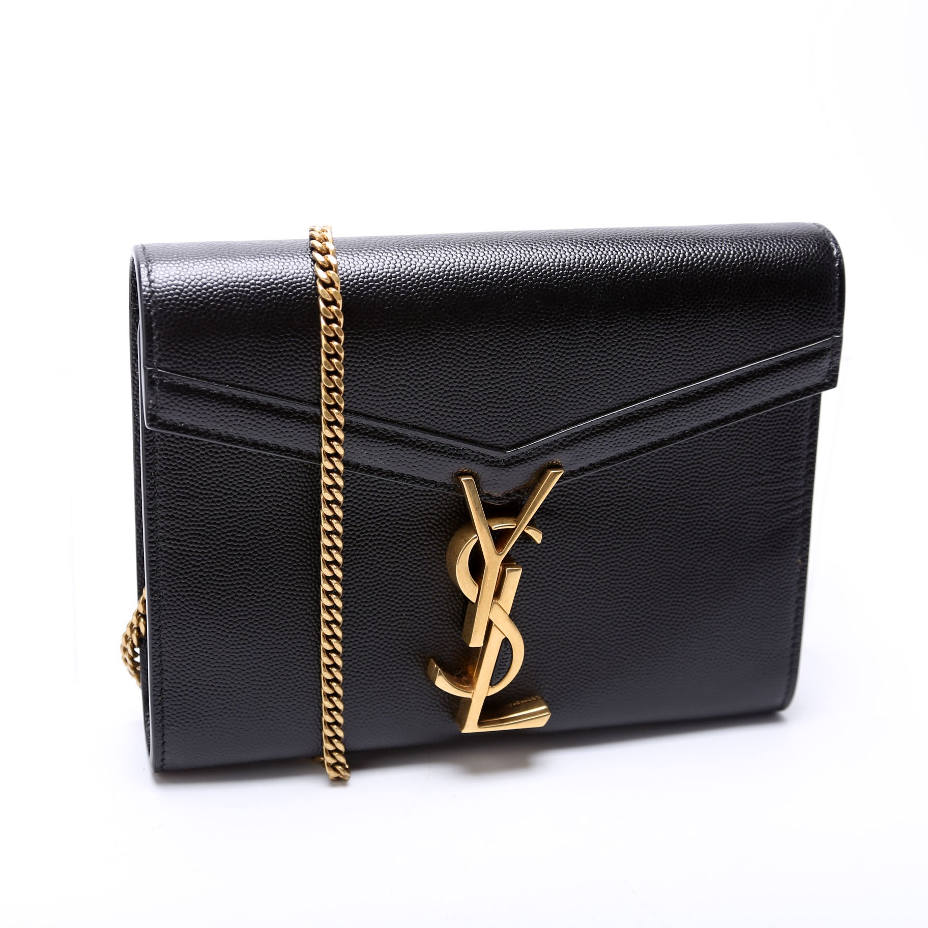 Saint Laurent 582334 Cassandra Chain Crossbody Black Bag
