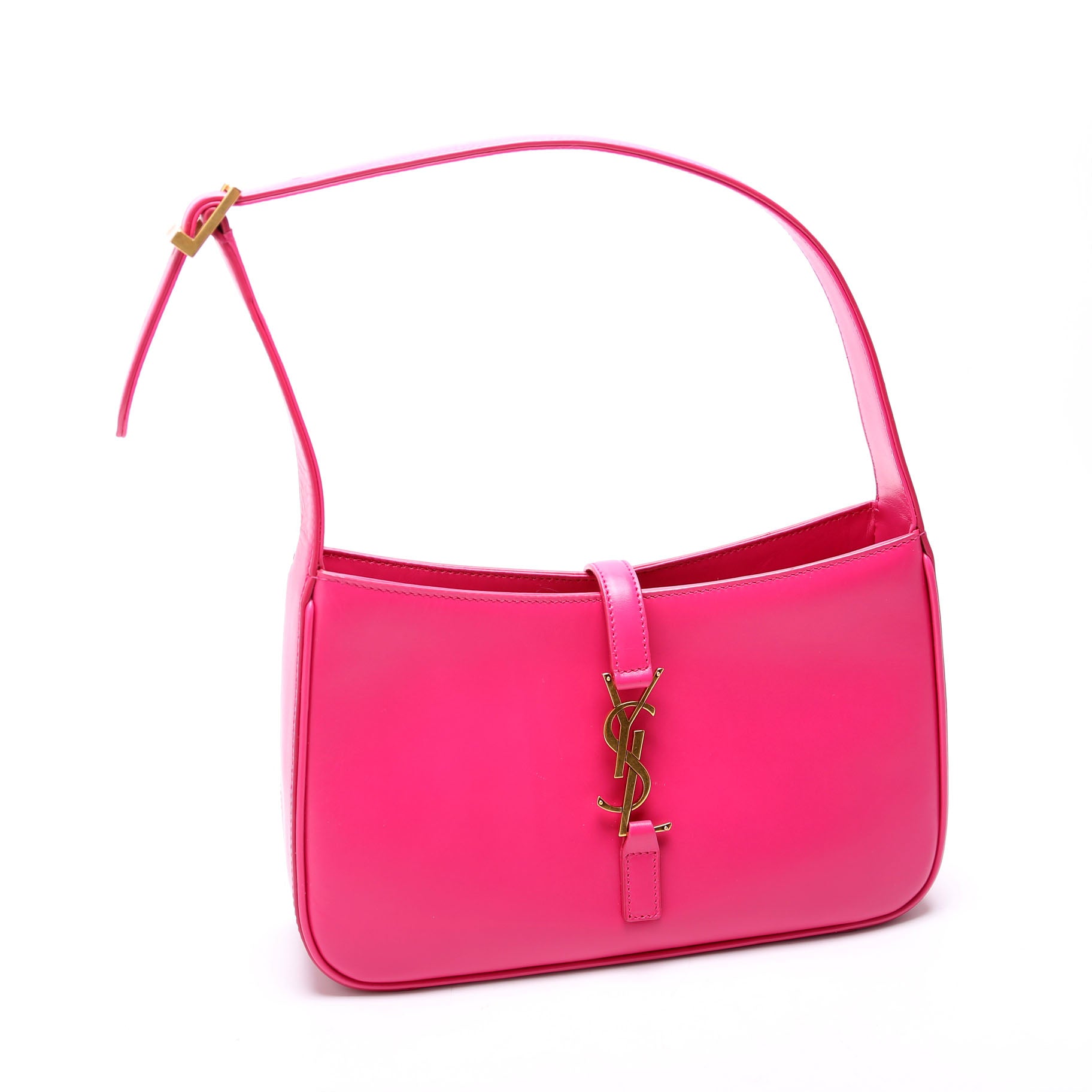 Saint Laurent 657228 Le 5 A 7 Hobo Leather Pink Bag