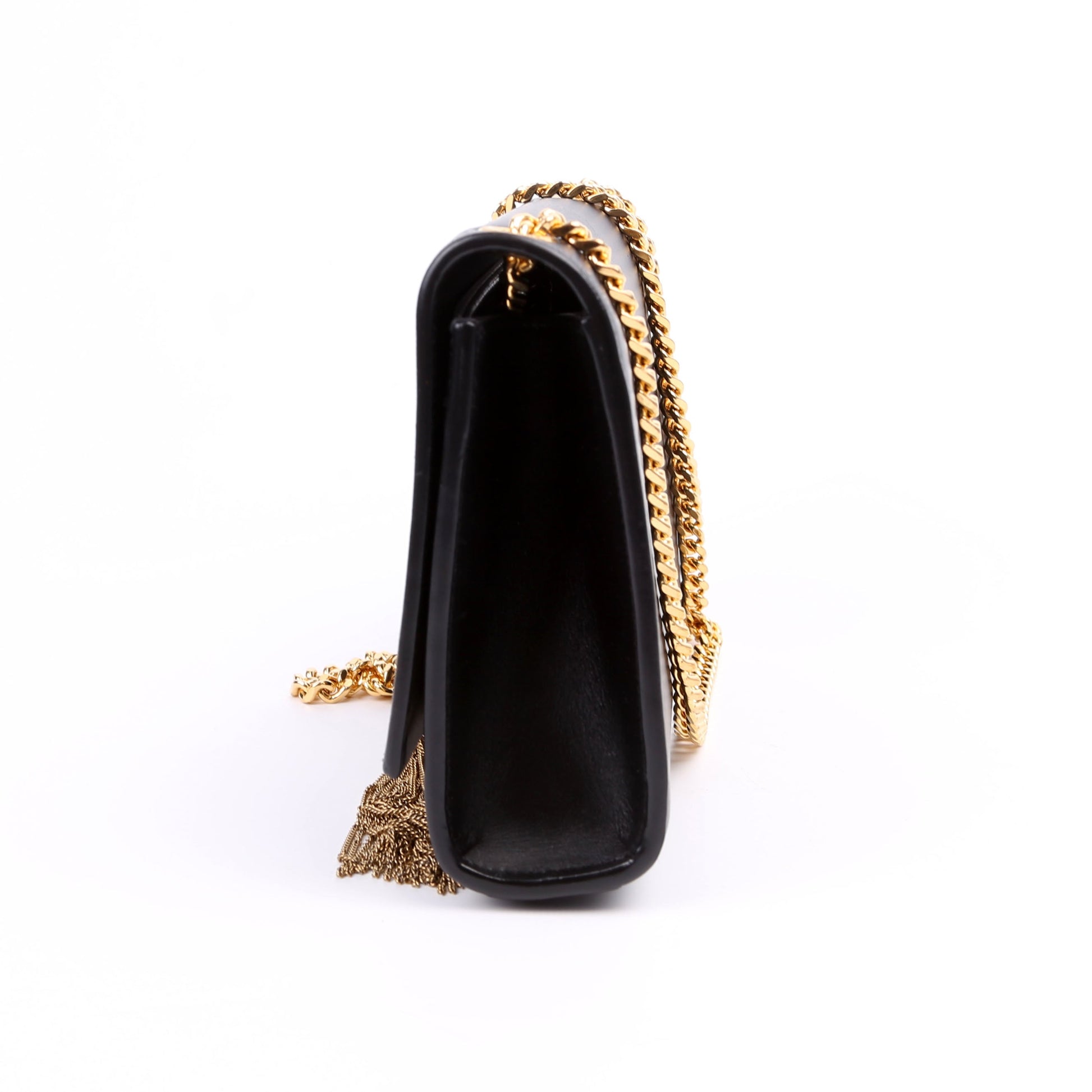 Saint Laurent Kate Tassel Satchel Small Black Bag
