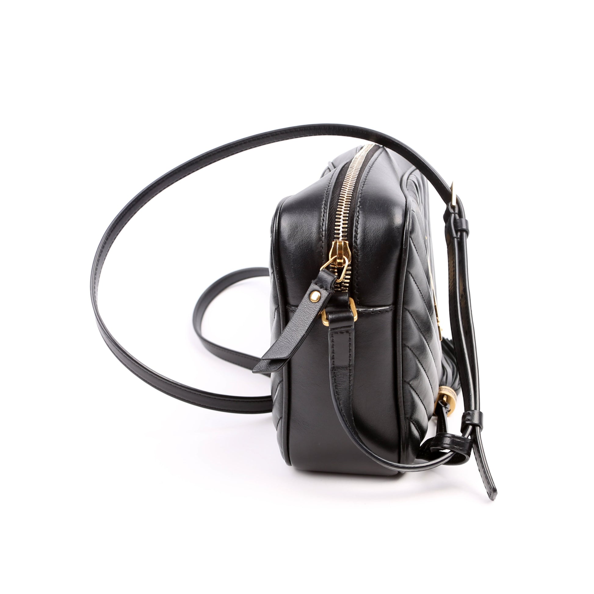 Saint Laurent Lou Camera Quilted 612544 Black Bag