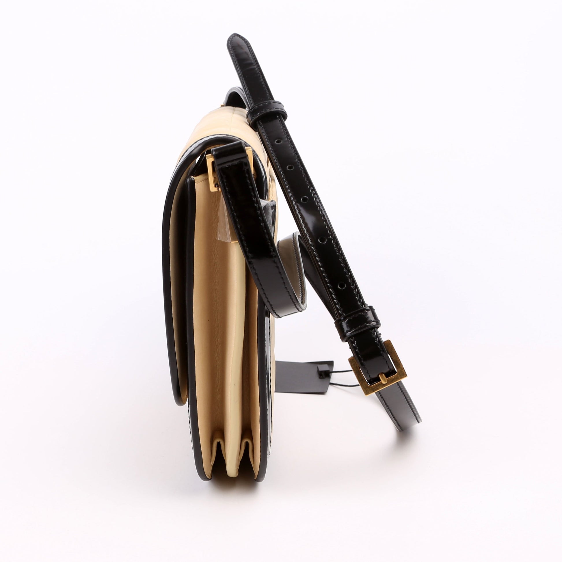 Saint Laurent 733704 Solferino Medium Nubuck Beige/Black Bag