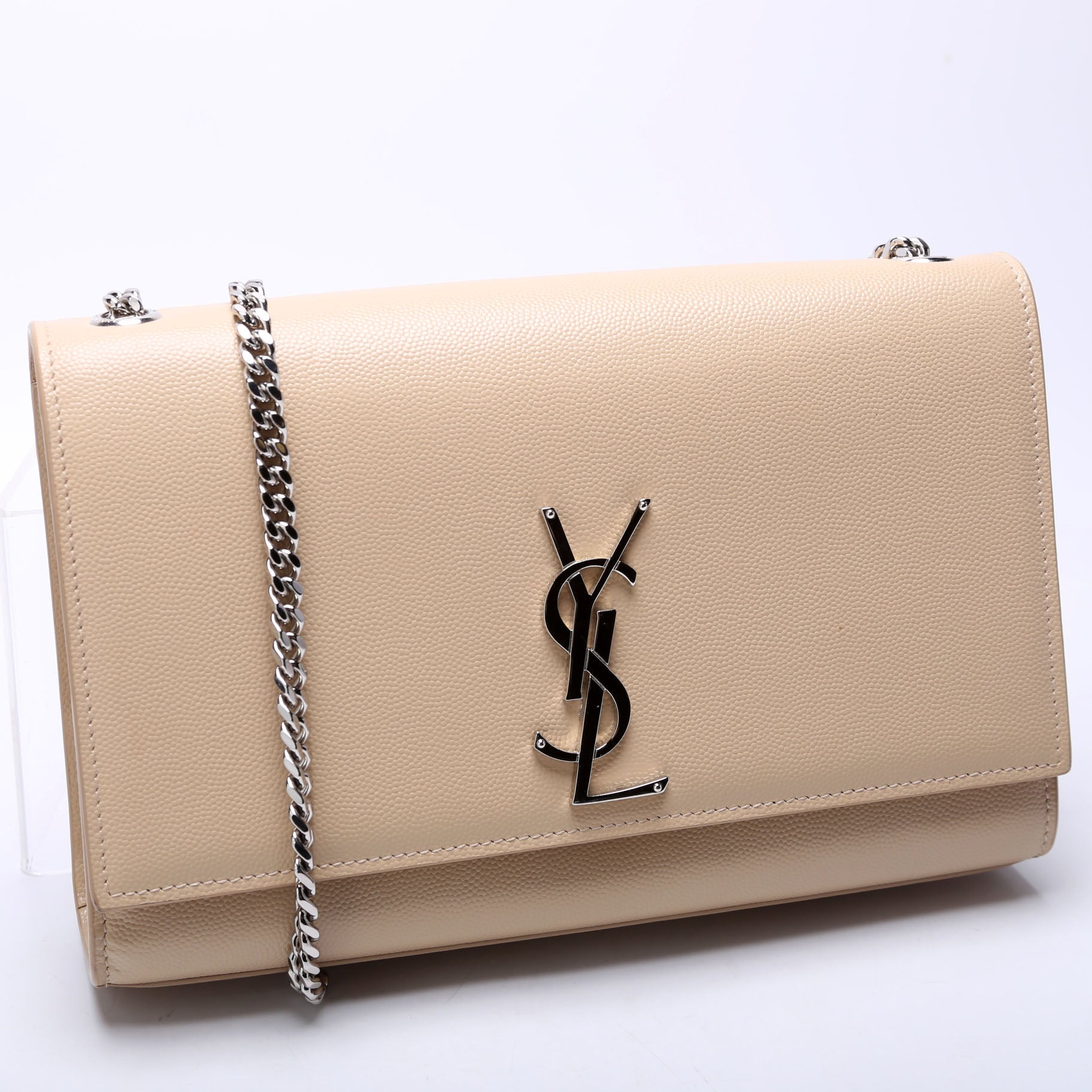 Saint Laurent Kate Satchel Grain Medium 364021 Tan Bag