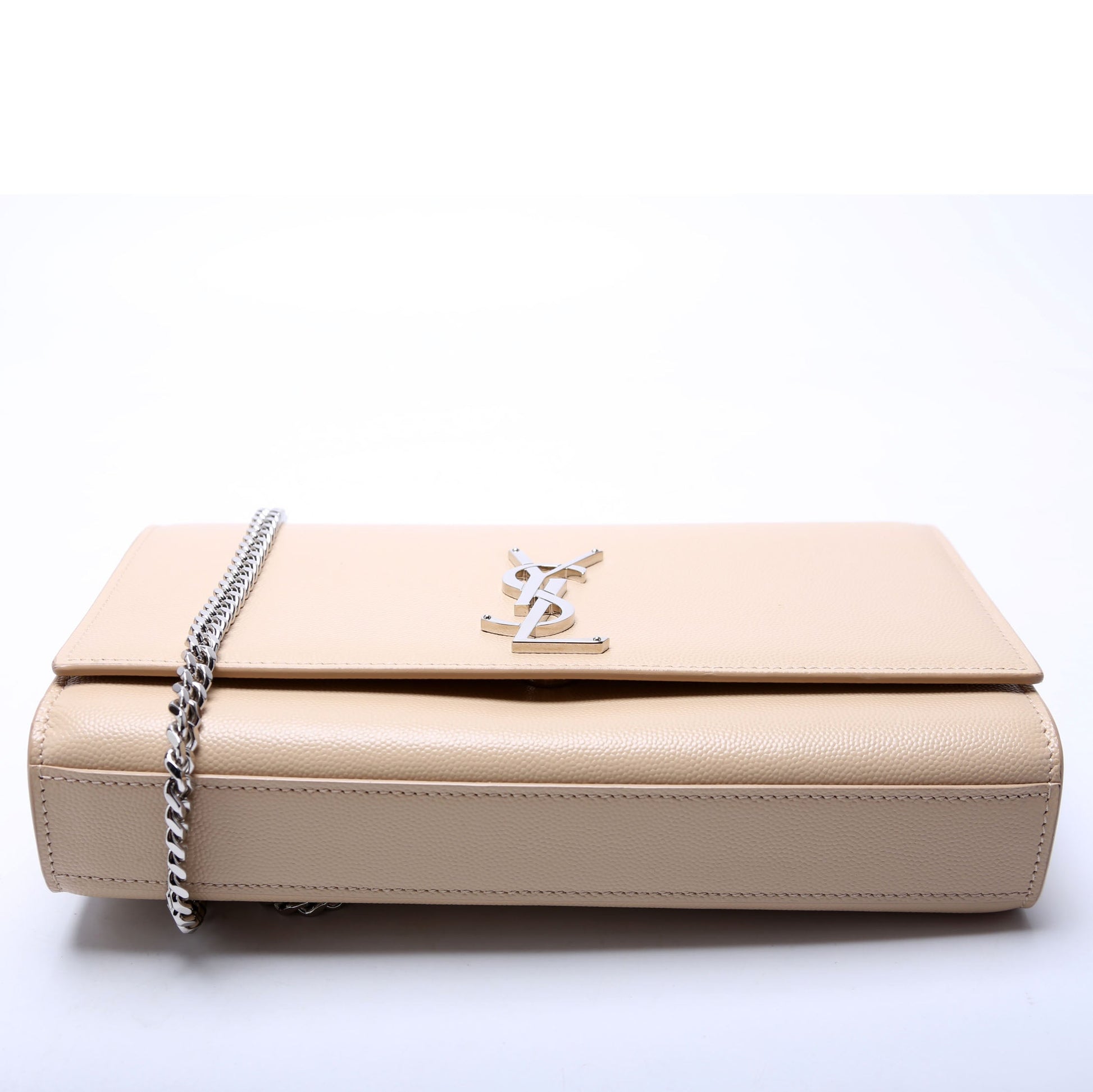 Saint Laurent Kate Satchel Grain Medium 364021 Tan Bag