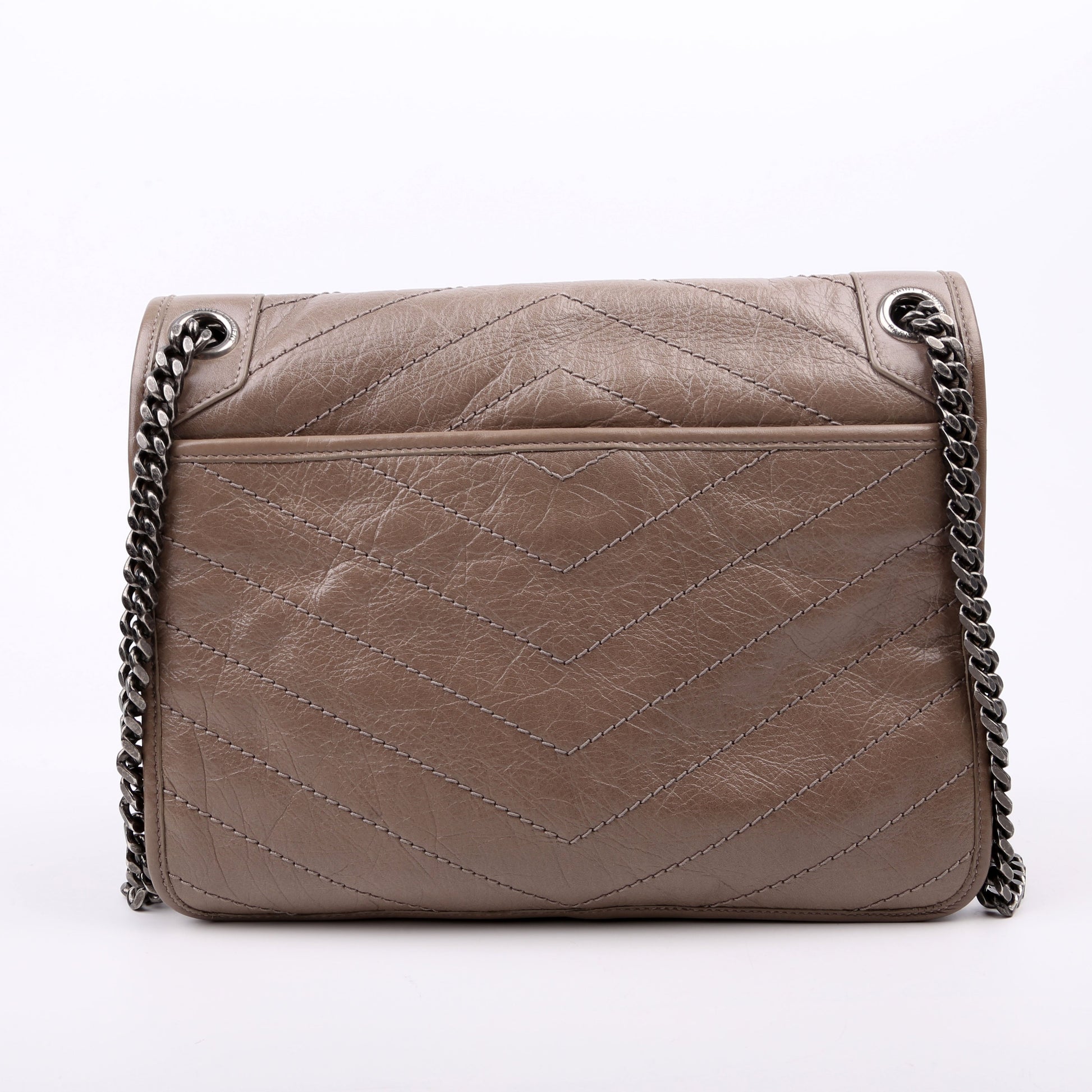 Saint Laurent Niki medium Crinkle Leather Taupe Bag