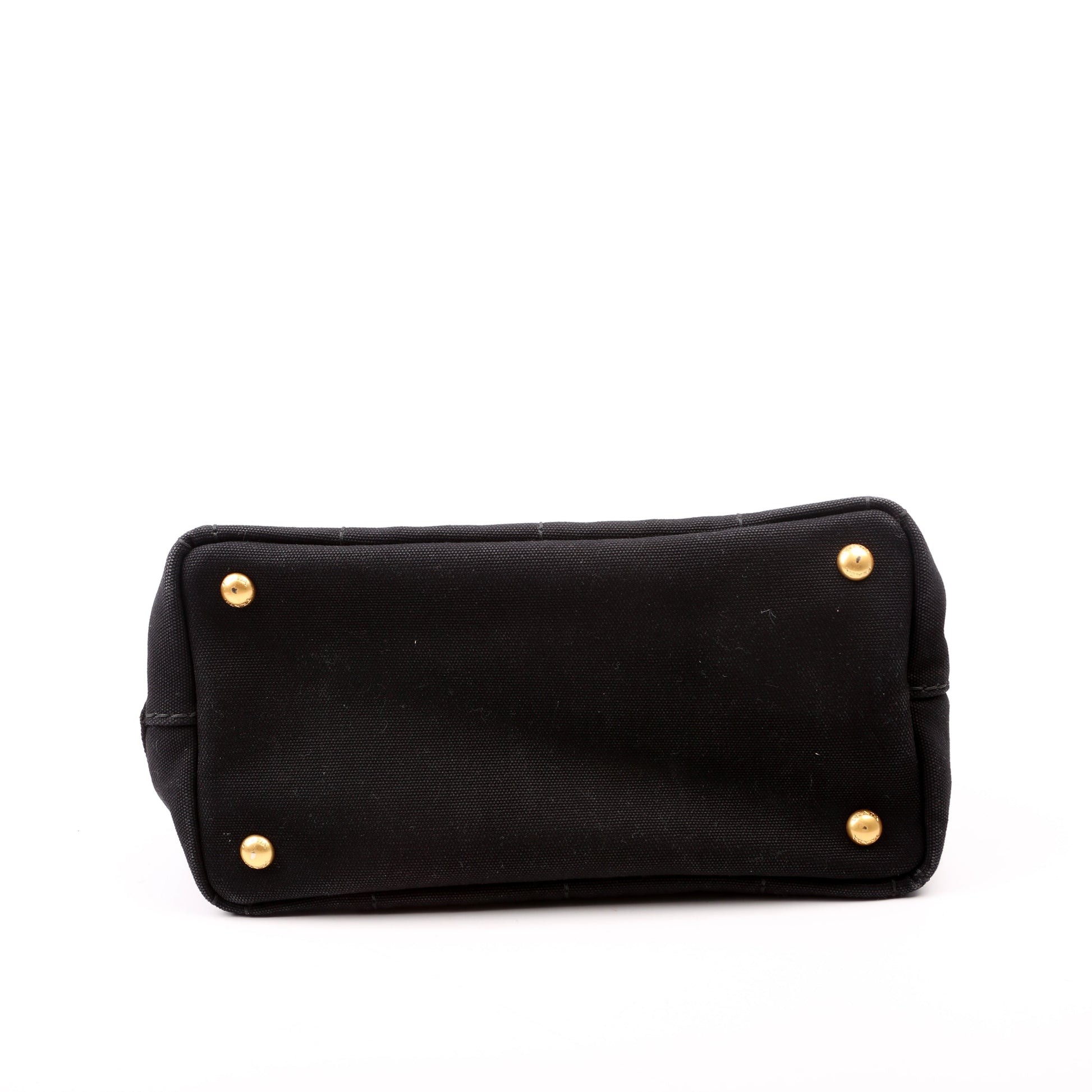 Prada Canapa Canvas Small Tote Black Bag