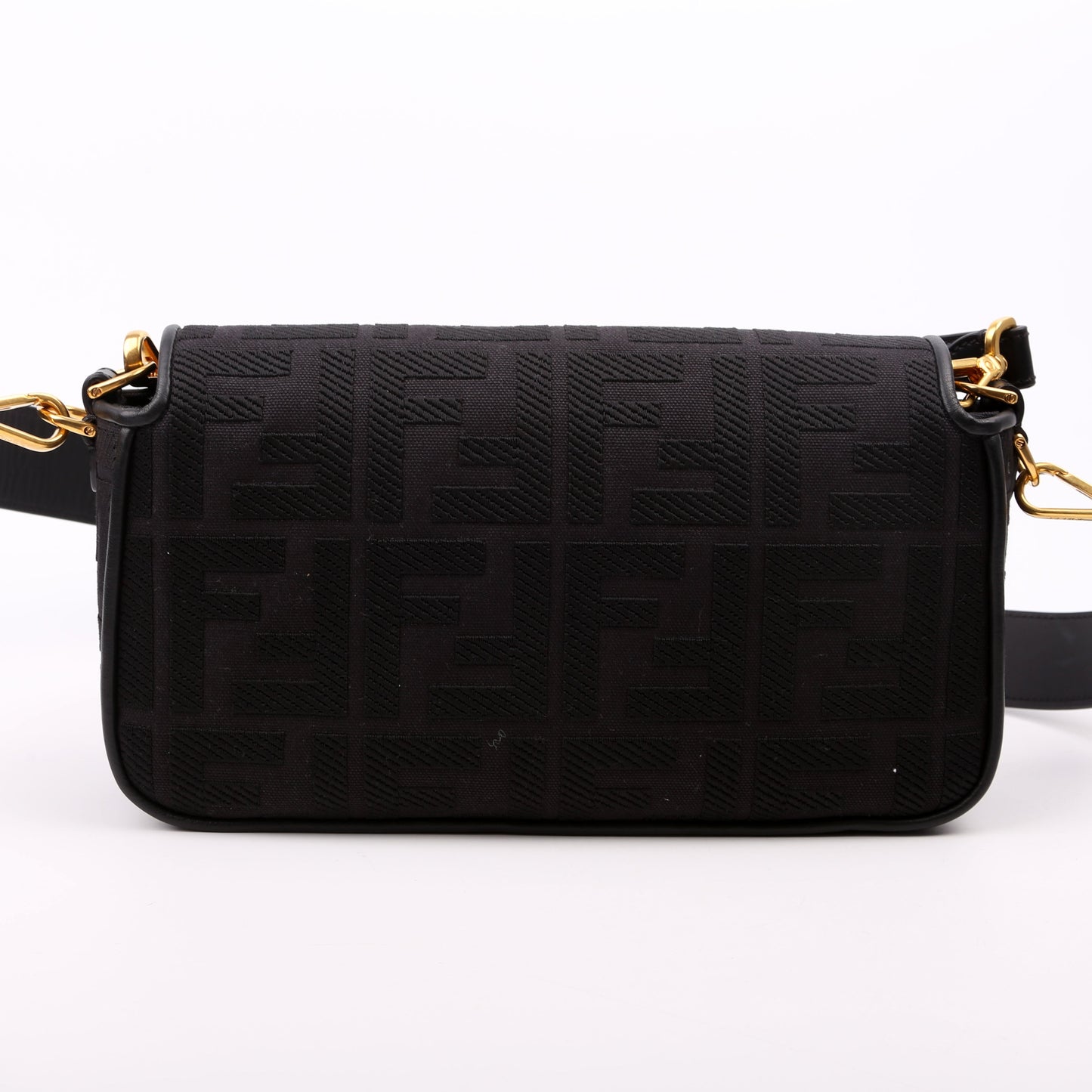Fendi FF Jacquarduette Black Bag