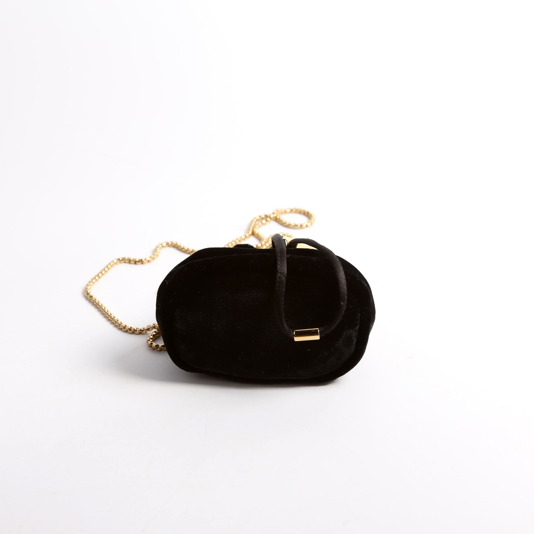Prada Velvet Mini Bucket Pouch Black Bag
