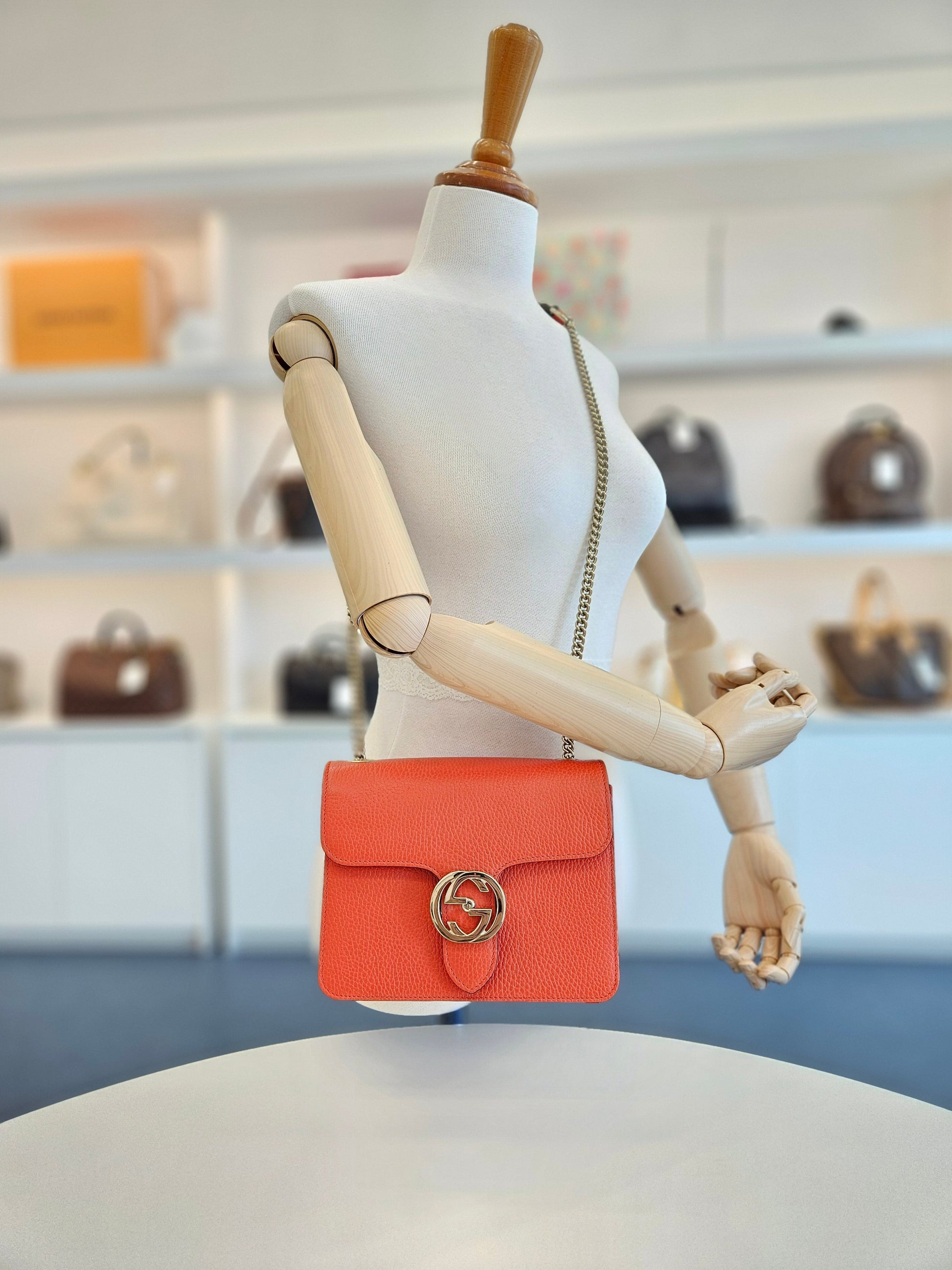 Gucci Chain Leather Crossbody