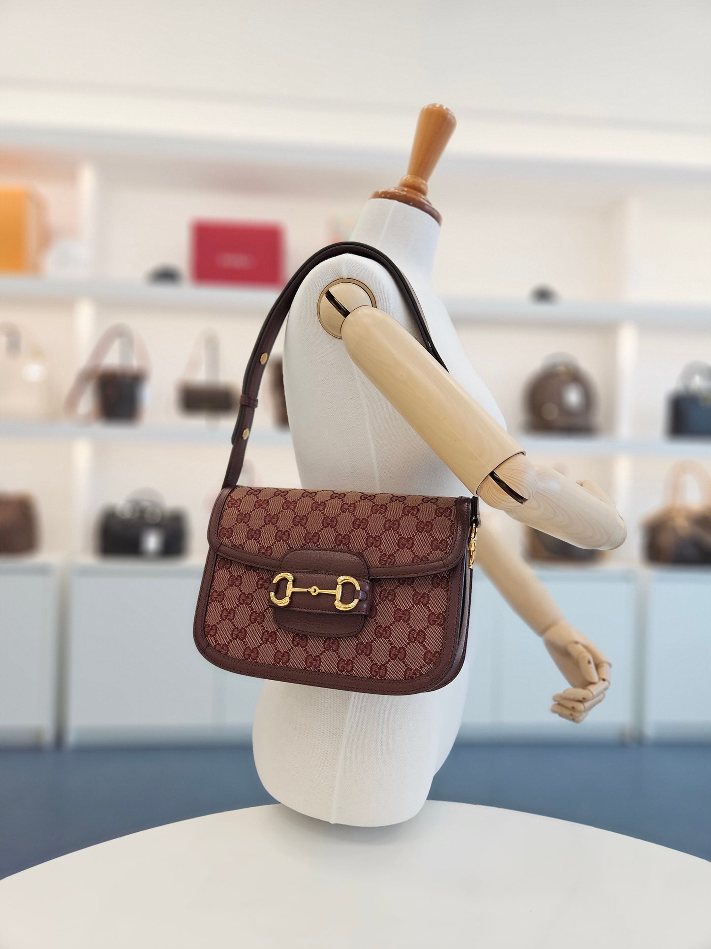 Gucci Leather Canvas Shoulder Bag