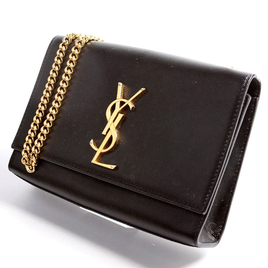 Saint Laurent Kate Satchel Grain De Poudre Small 469390 Black Bag