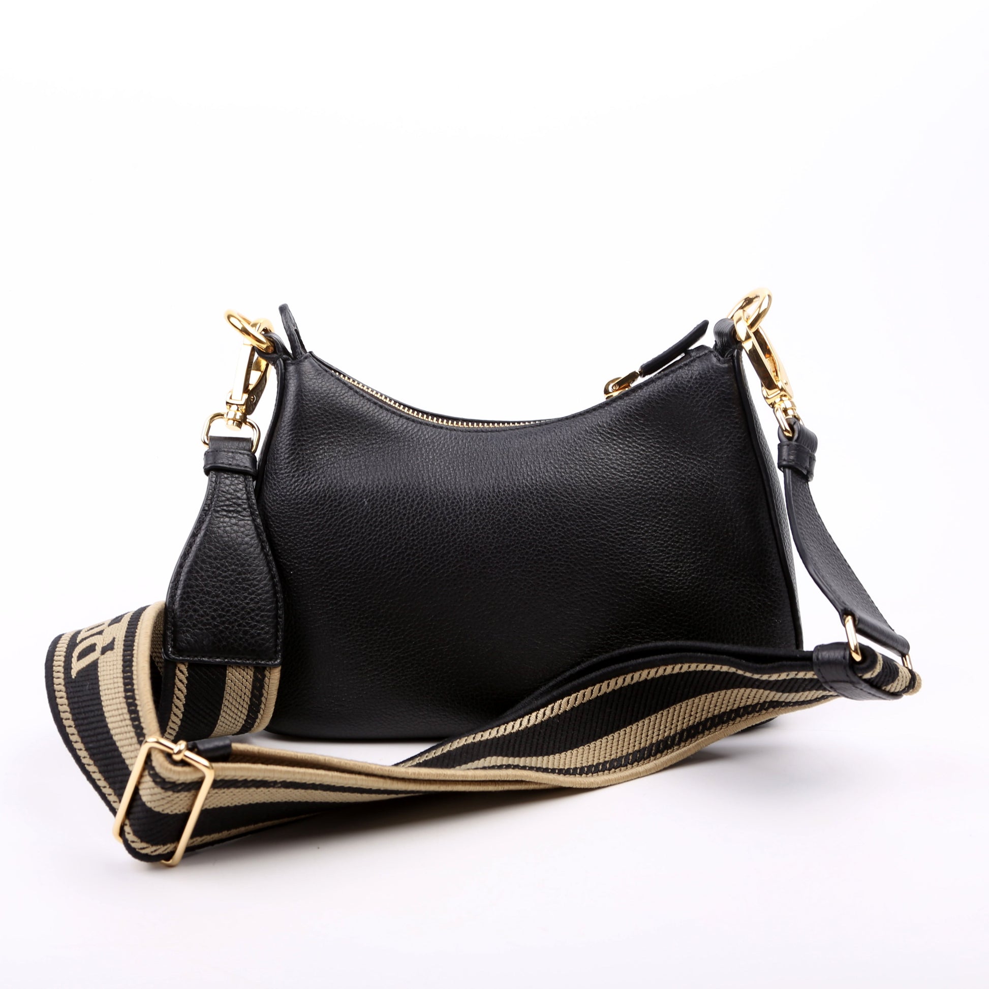 Prada Vitello Daino Soft Leather Crossbody Black Bag