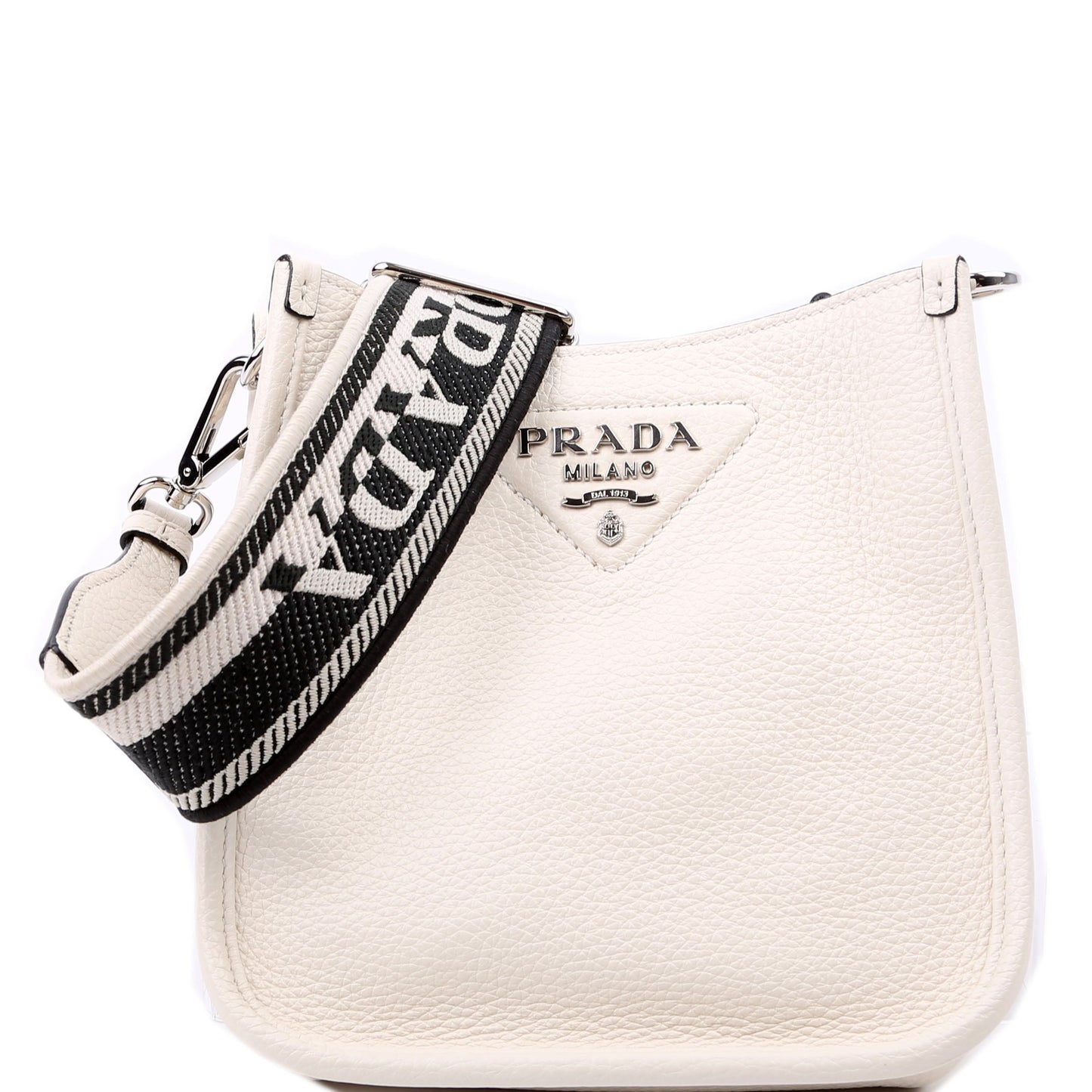 Prada Leather Mini Shoulder White Bag