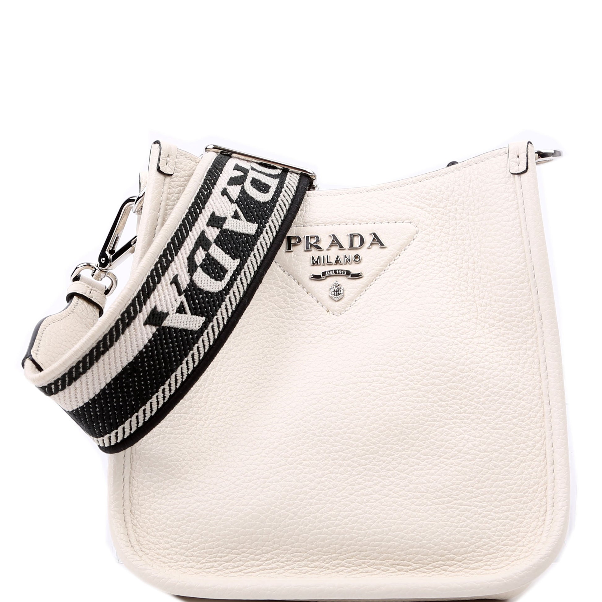 Prada Leather Mini Shoulder White Bag