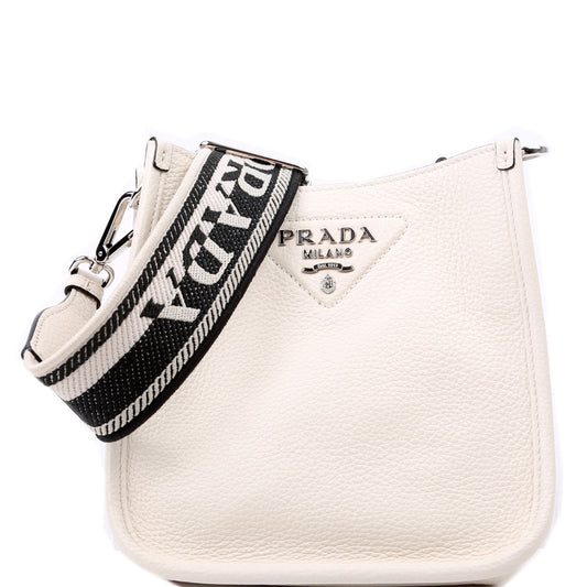 Prada Leather Mini Shoulder White Bag