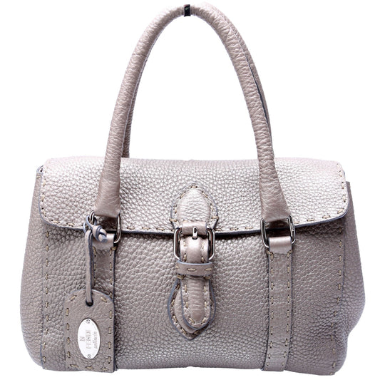 Fendi 8BR486 Selleria Mini Linda Handle Silver Bag