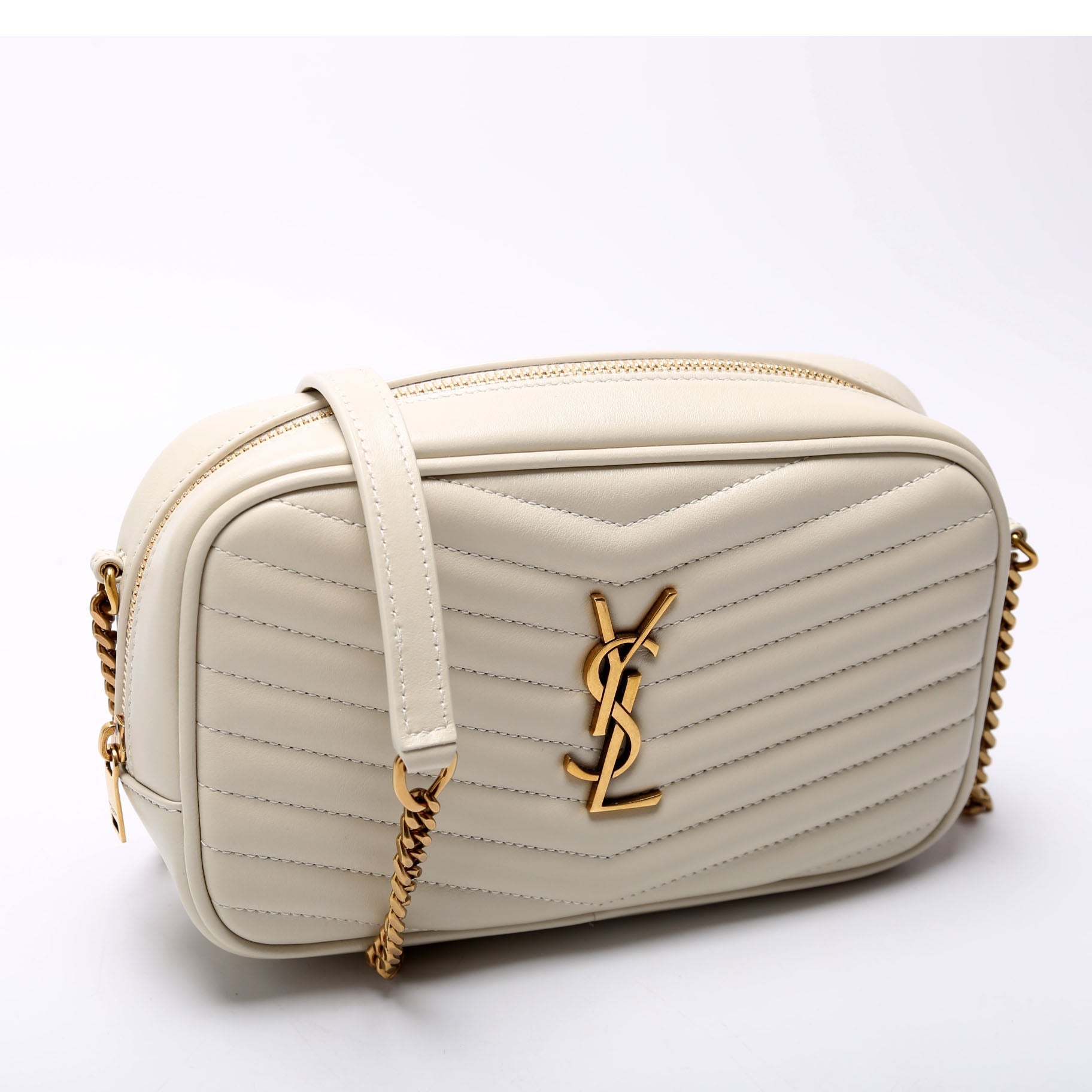 Saint Laurent Lou Camera Mini 748849 Cream Bag