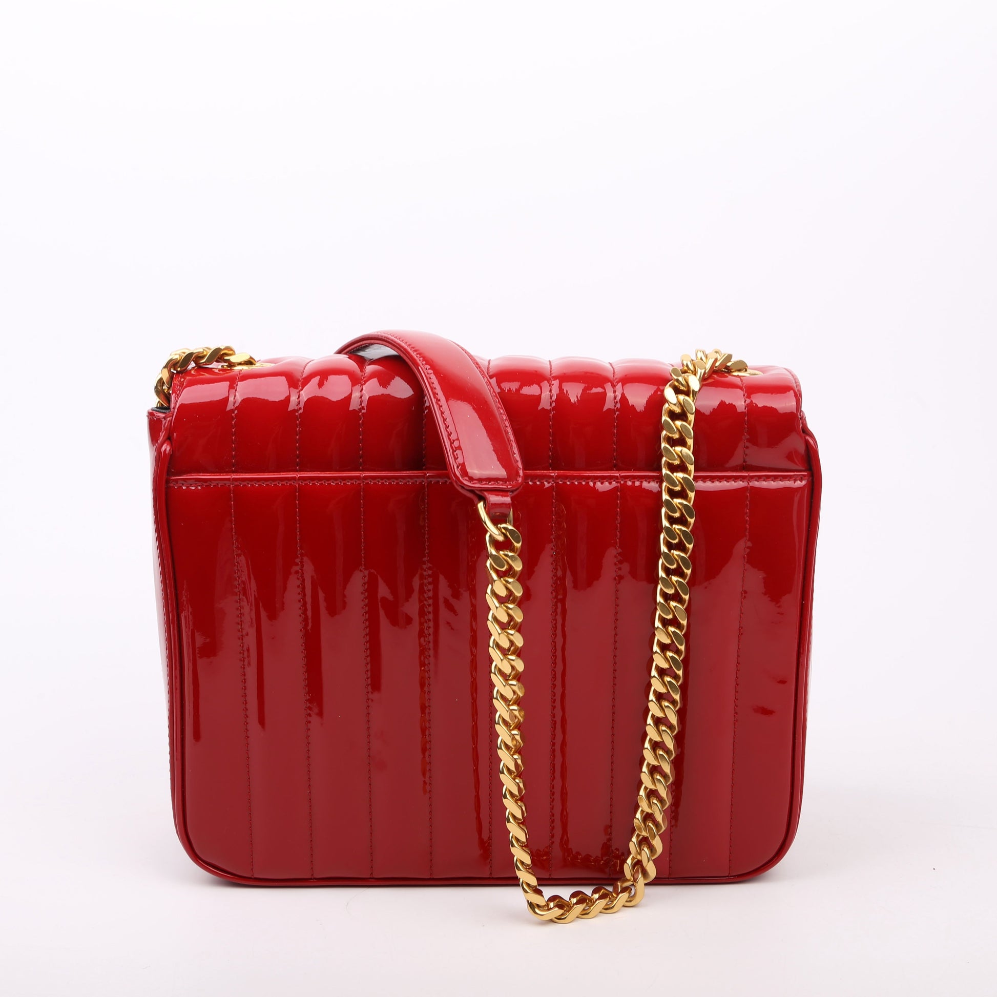 Saint Laurent Vicky Chain Large Patent 532595 Red Bag