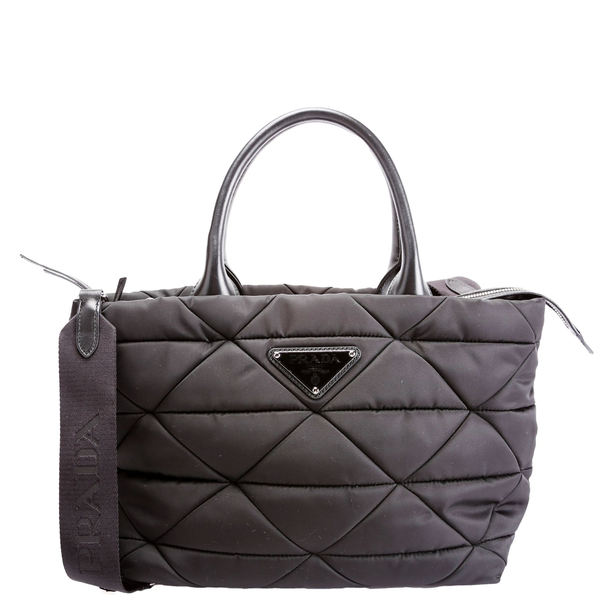 Prada Padded Re-Nylon Small Tote Black Bag