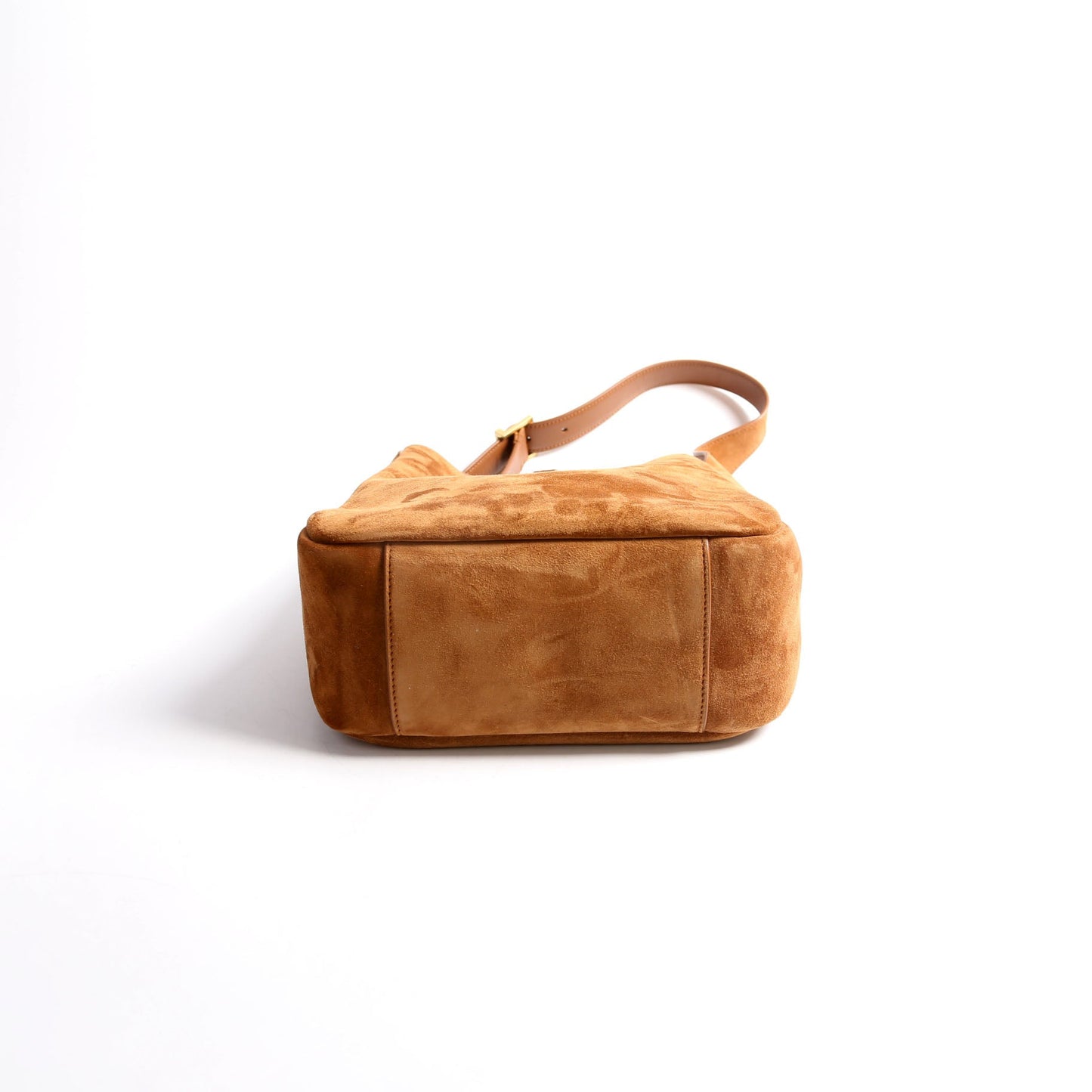 Saint Laurent 713938 Le 5 A 7 Suede Small Hobo Brown/Gold Bag