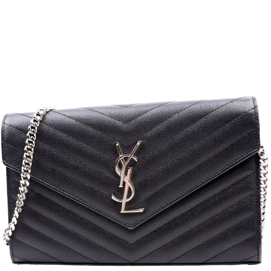 Saint Laurent Grain De Chain Wallet Black Bag