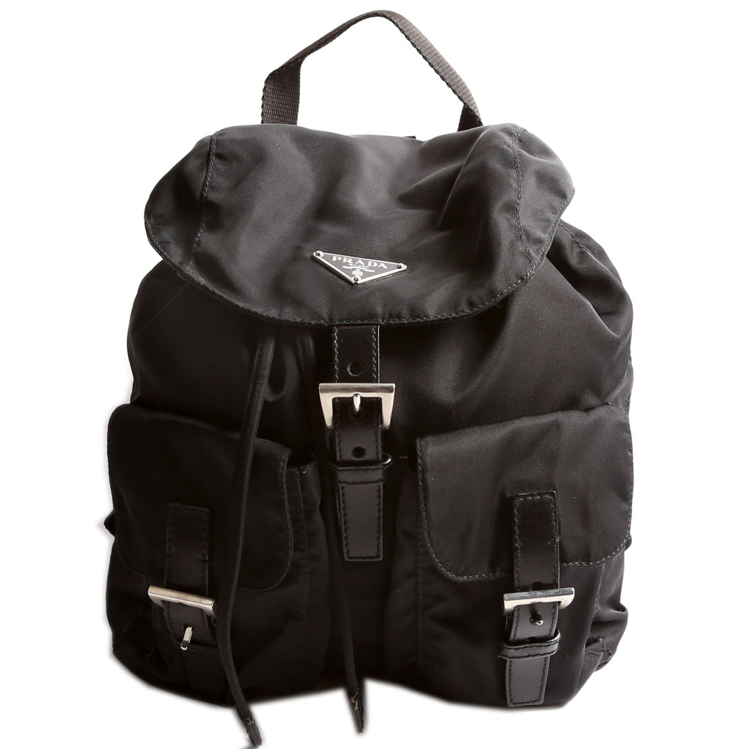 Prada Nylon Backpack Small Black Bag