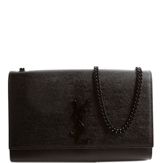 Saint Laurent Kate Satchel Grain Medium 364021 Black Bag