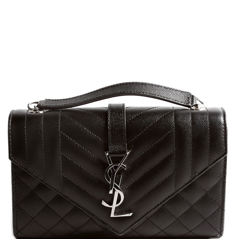 Saint Laurent Envelope Small Triquilt 600195 Black Bag