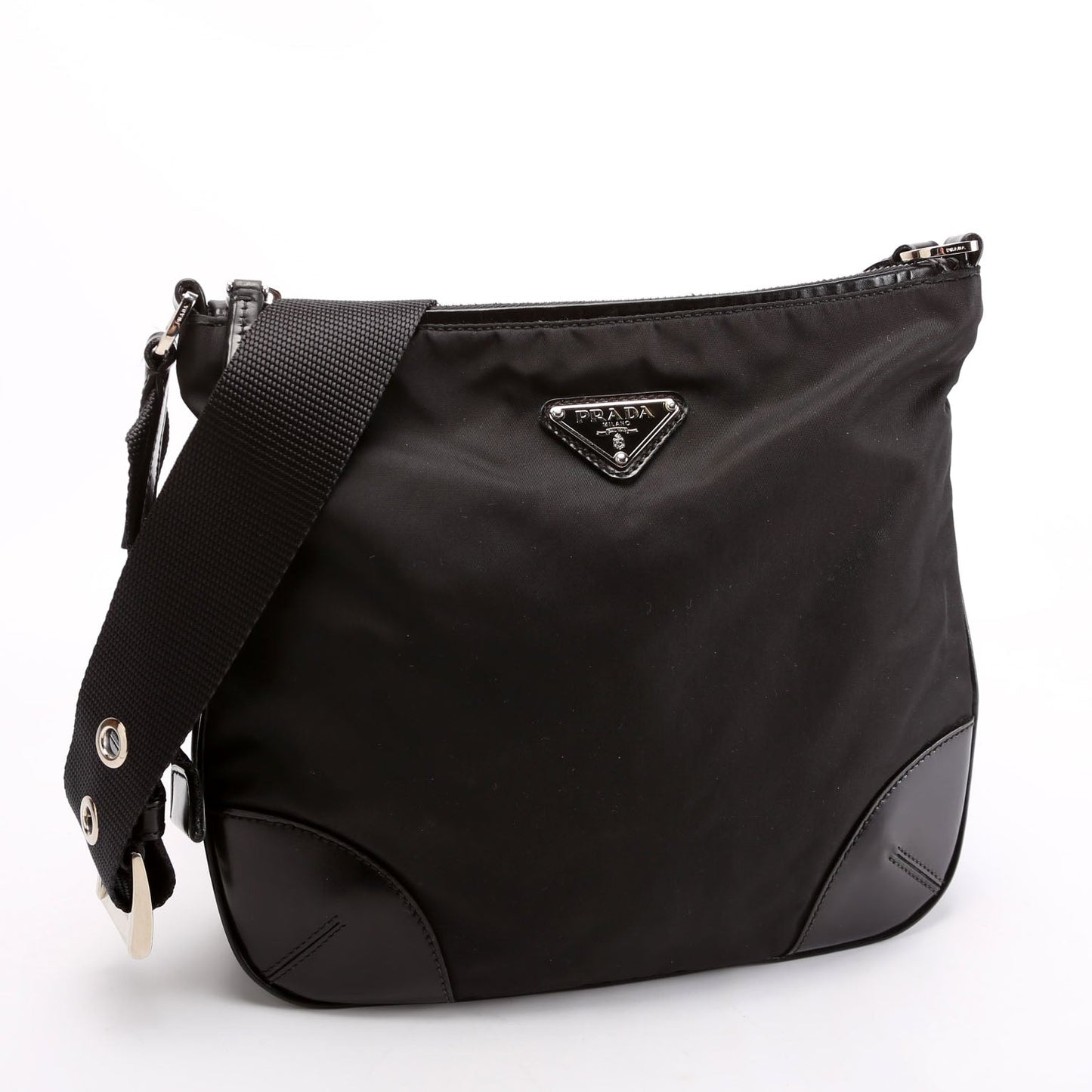 Prada BT0326 Nylon Shoulder Vintage Black Bag