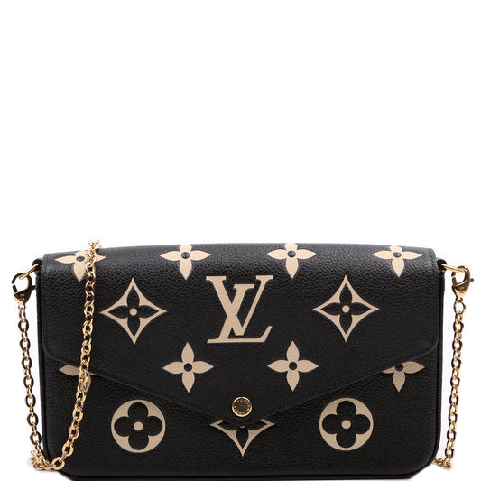 Louis Vuitton Pochette Felicie Bicolor Empreinte Black/Beige