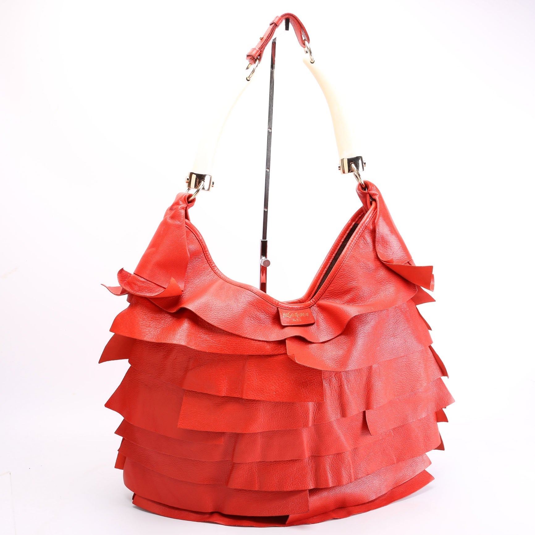 Saint Laurent Saint Tropez Hobo Red Bag