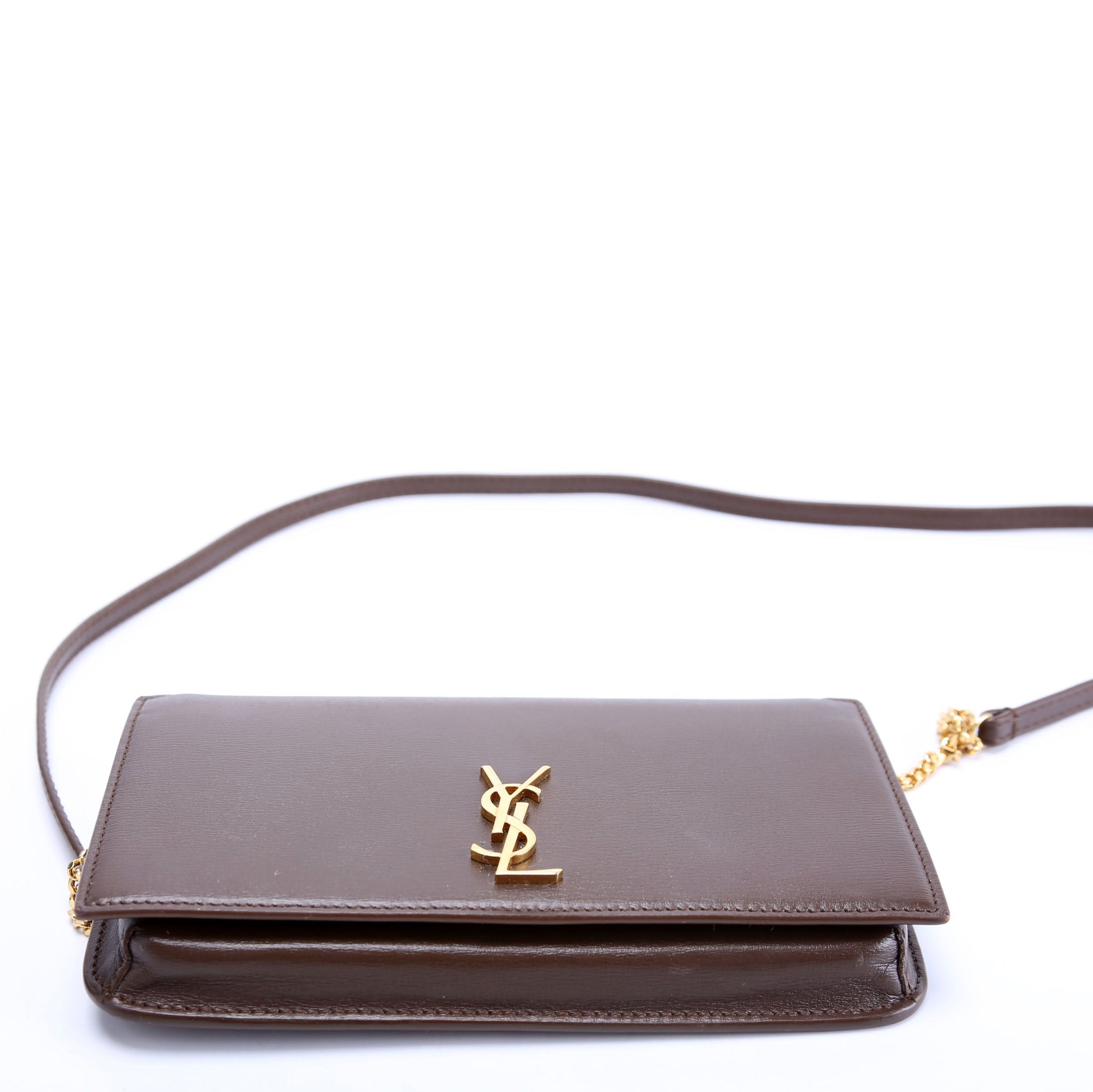 Saint Laurent 635095 Cassandra Phone Holder With Strap Brown Bag