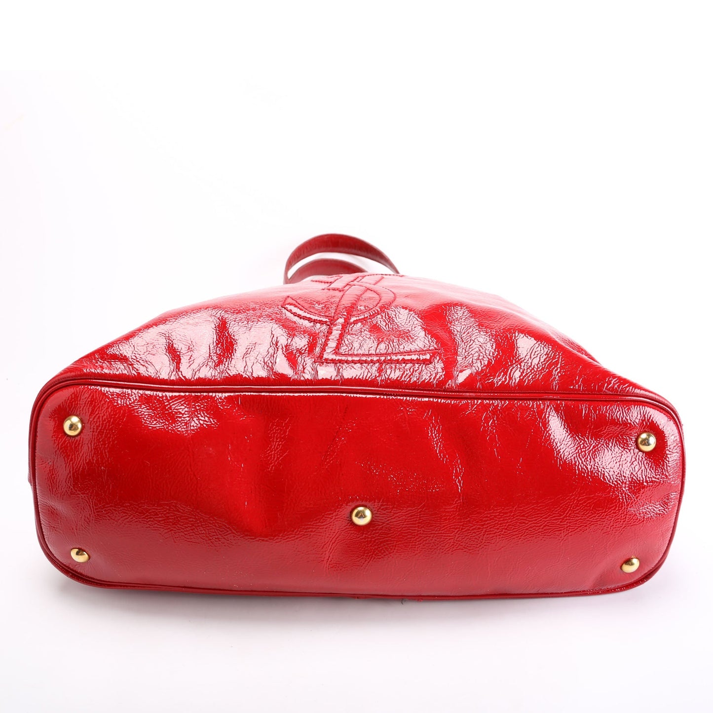Saint Laurent Belle De Jour Cabas Tote Patent Red Bag