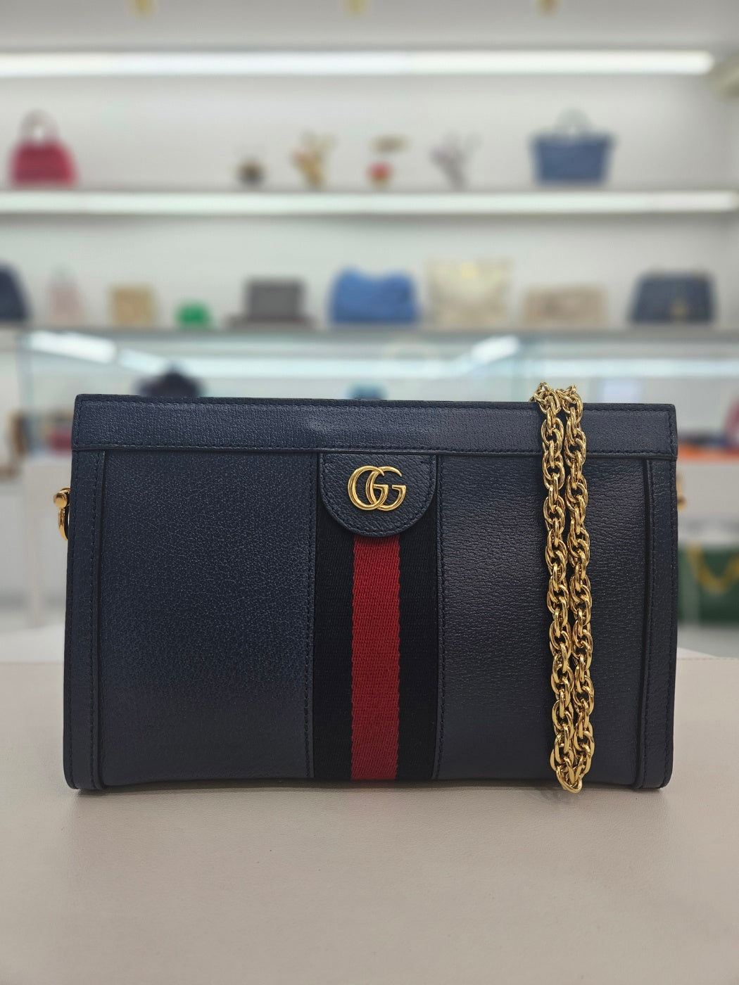 Gucci Chain Leather Crossbody