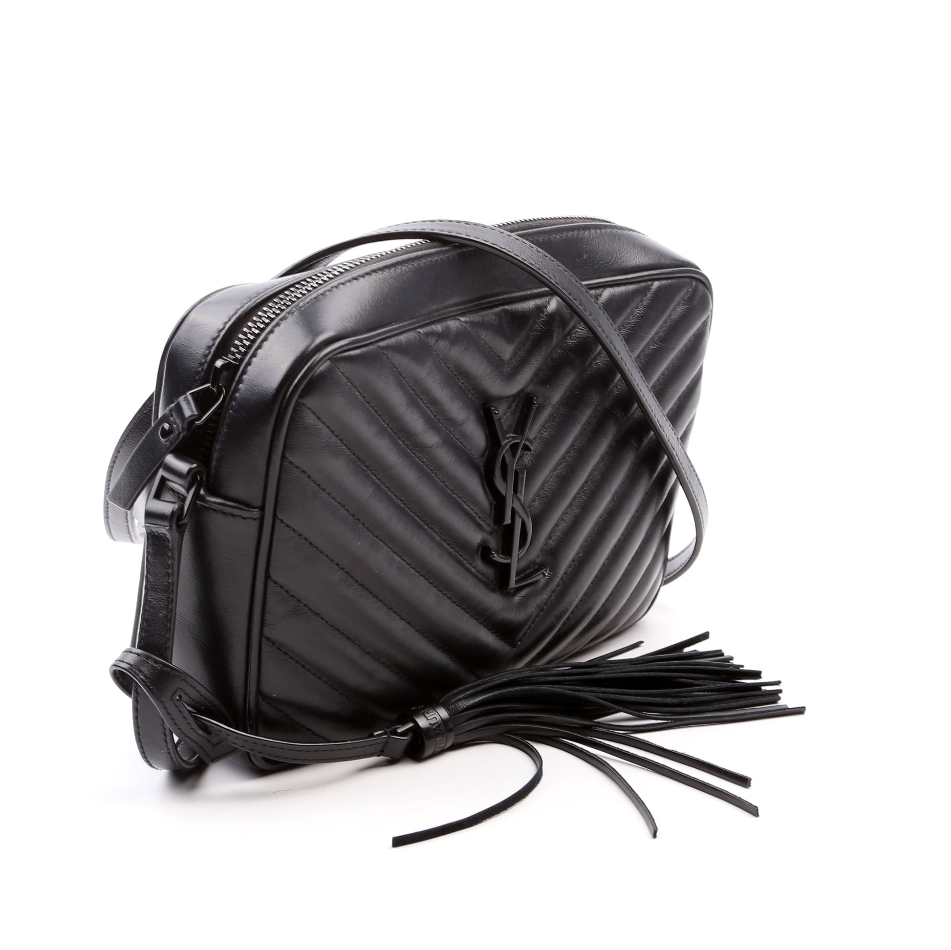 Saint Laurent Lou Camera Quilted Black Bag