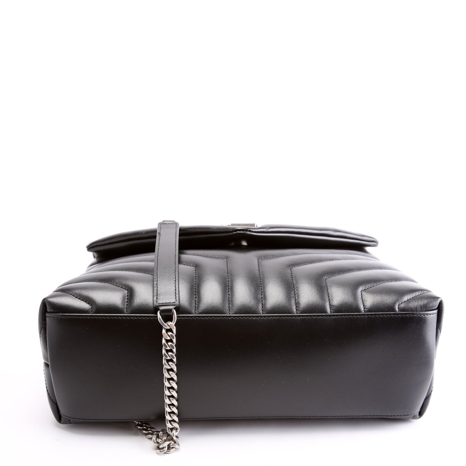 Saint Laurent Loulou Medium Quilted Black/Silver Bag