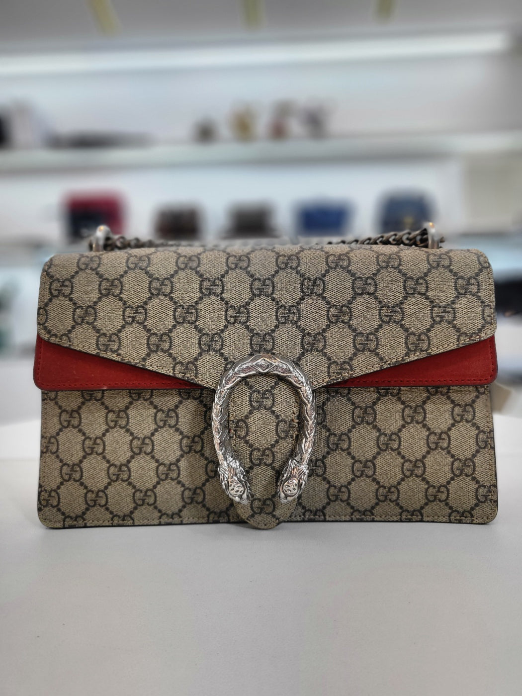 Gucci Leather Canvas Shoulder Bag
